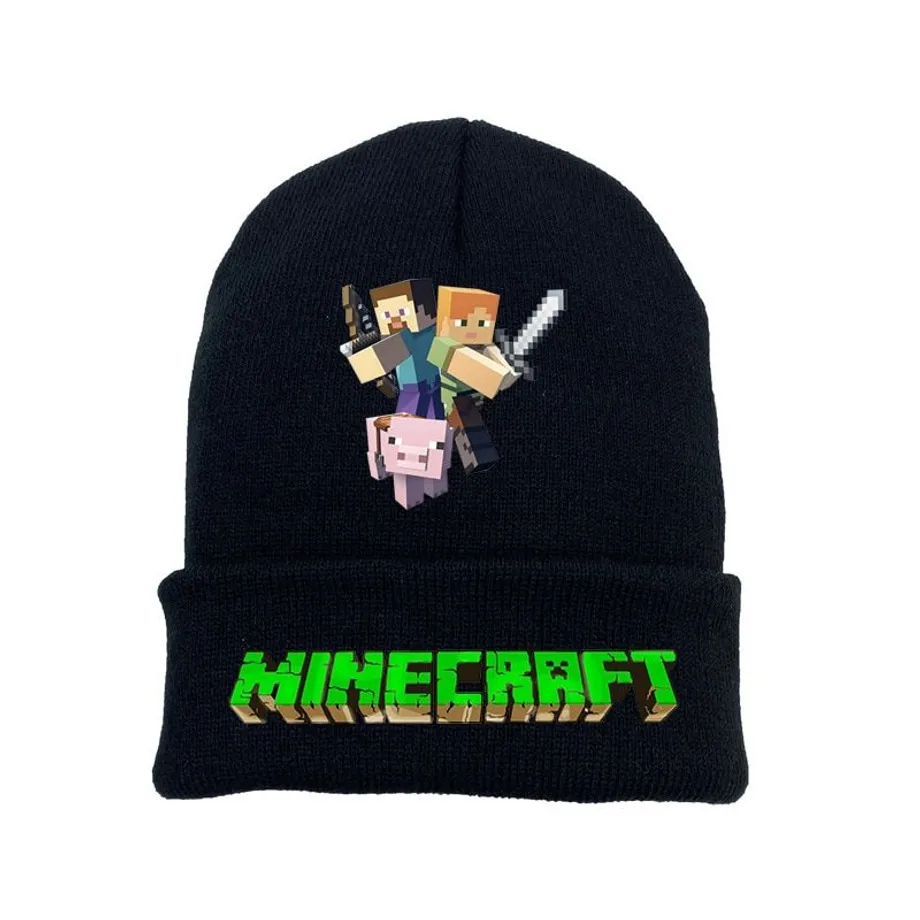 Dětská zimní čepice s potiskem Minecraft