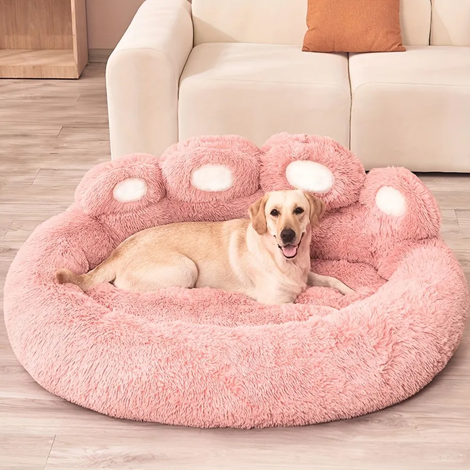 Cozy Bear Paw Pet Bed, měkký a pohodlný pelíšek pro psy a kočky - hýčkejte svého zvířecího kamaráda