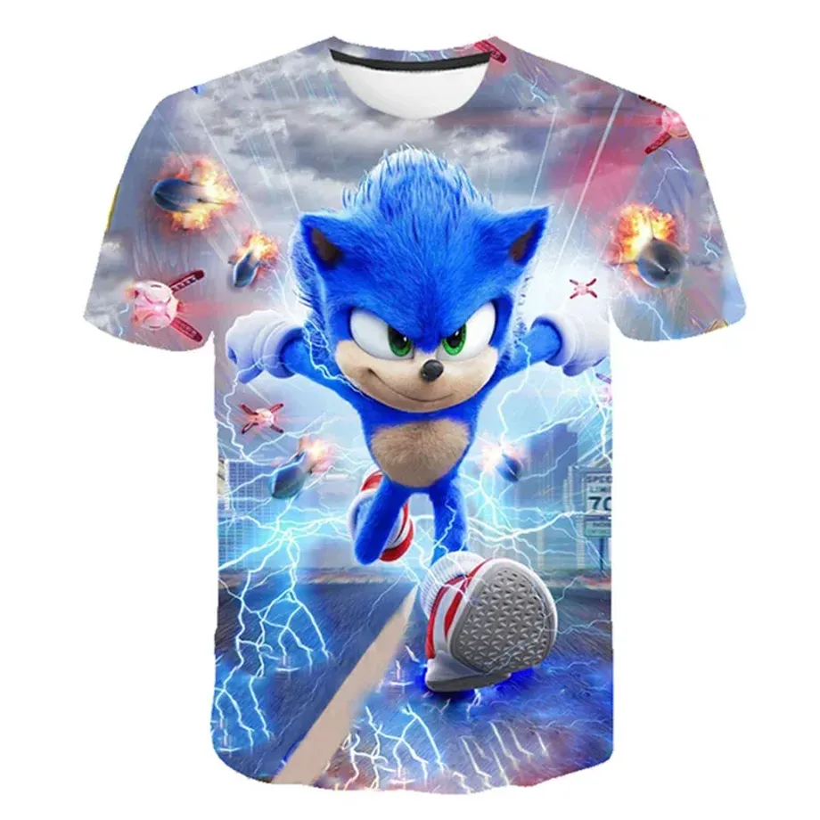 Dětské triko s potiskem různých motivů ježka Sonic