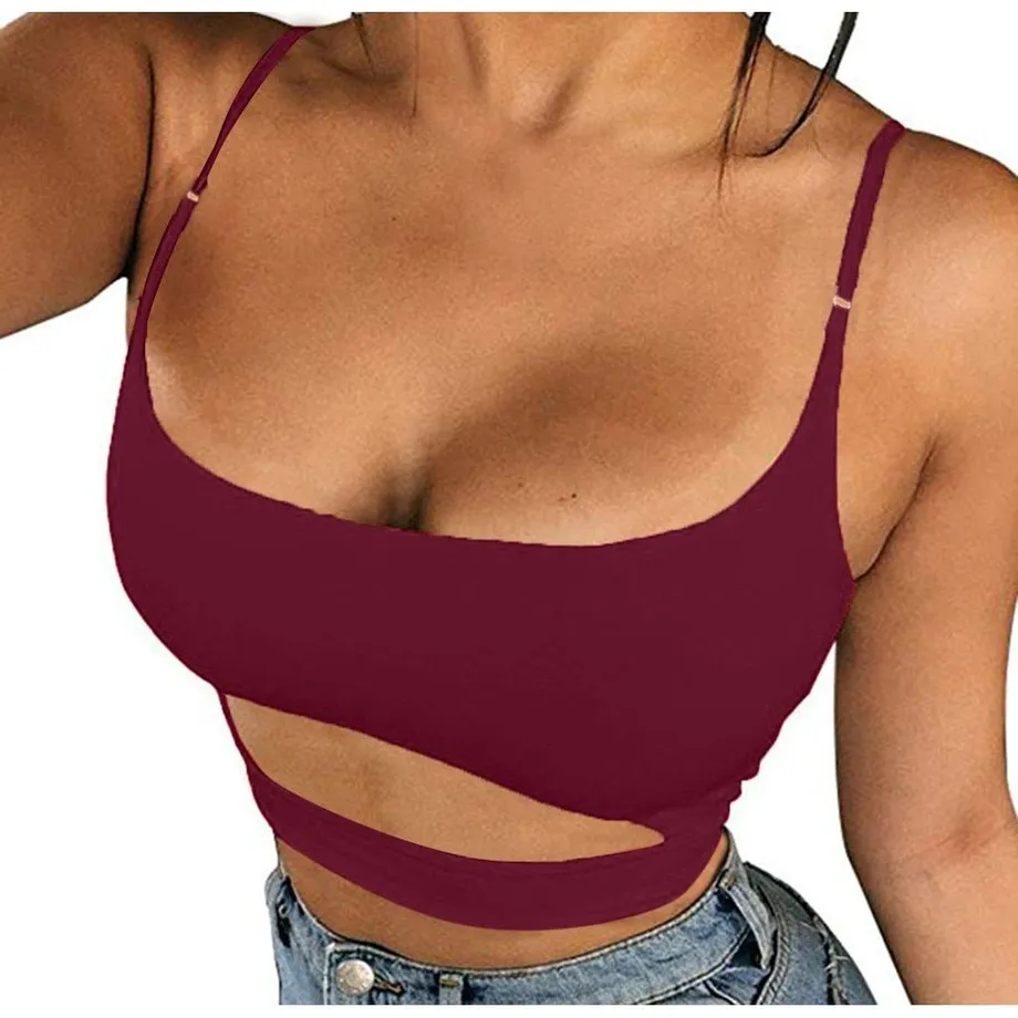 Dámský croptop s průstřihy na léto