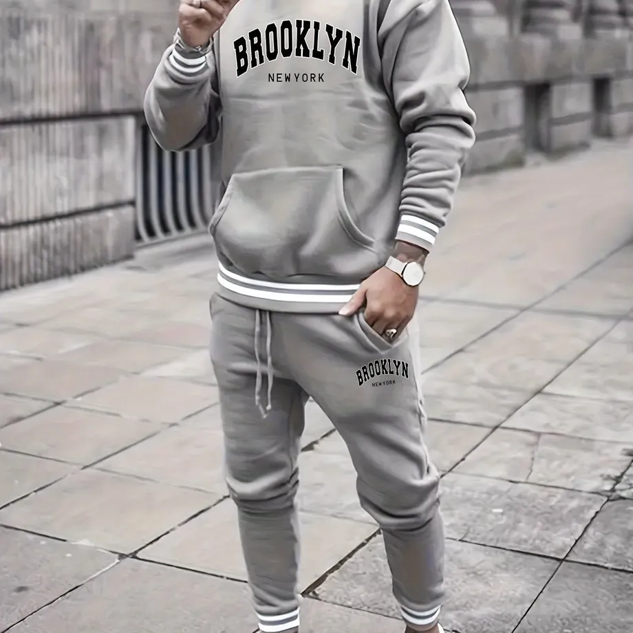 Mužská moderní Hoodies & Sety tepláků s BROOKLYN potiskem