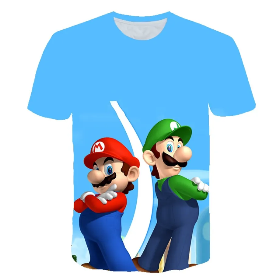 Krásné dětské tričko s 3D potiskem Mario