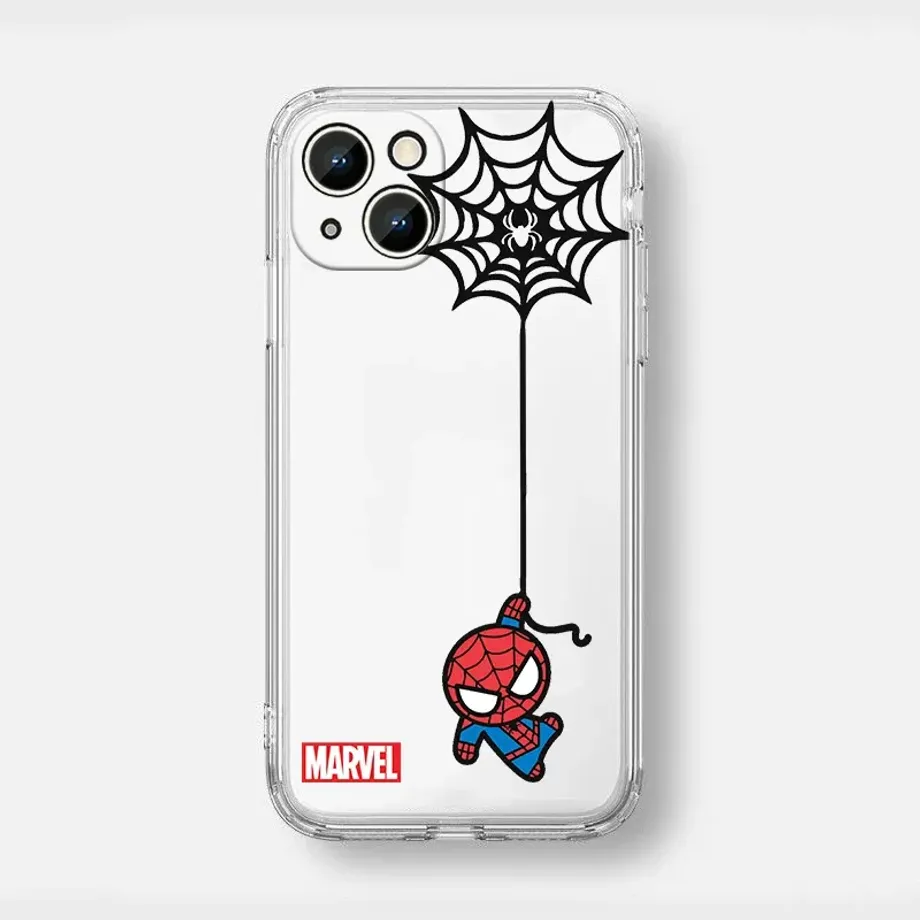 Transparentní silikonový kryt v motivech superhrdiny Spider-man na telefony iPhone