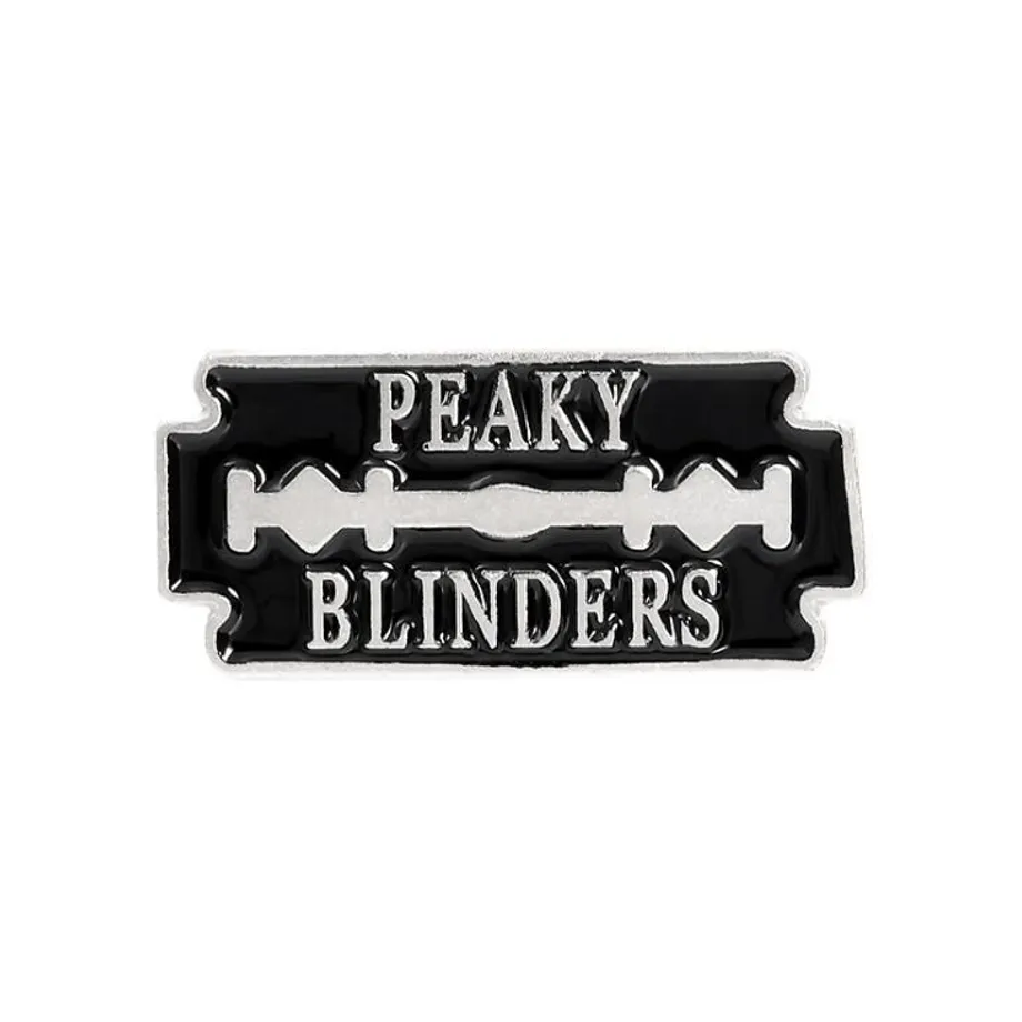 Černá brož ve tvaru žiletky - Peaky Blinders