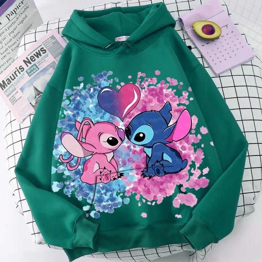 Dětská designová mikina s kapucí a potiskem Stitch