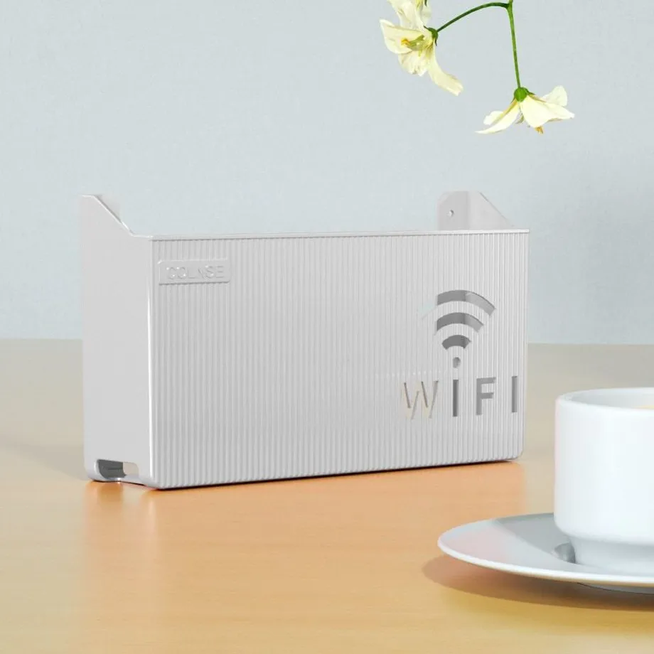 Nástěnný plastový box na wifi router