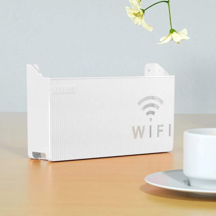 Nástěnný plastový box na wifi router