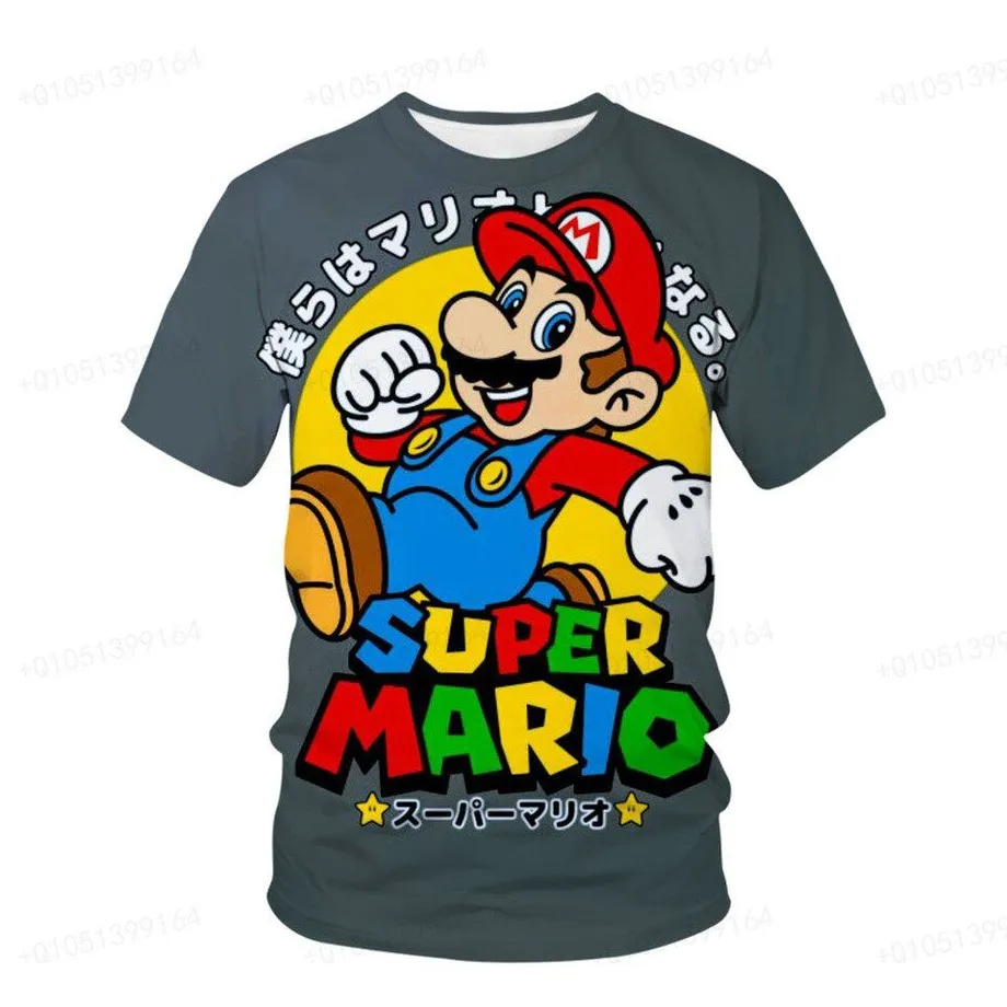 Dětské tričko s krátkým rukávem s motivy postav Super Mario Bros