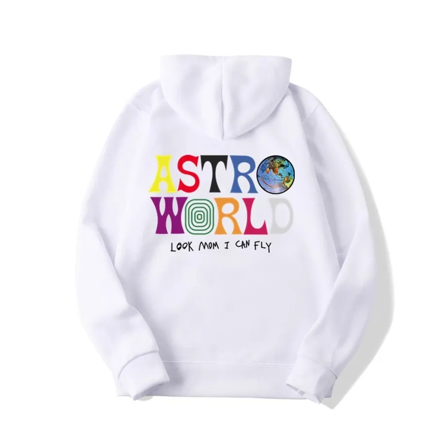 Mikina Unisex s logem Astroworld white s