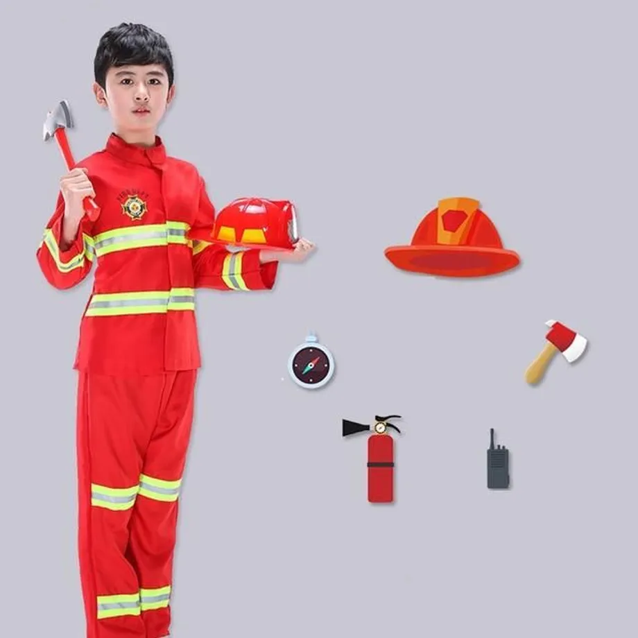 Dětský kostým hasiče red-with-toys 120cm