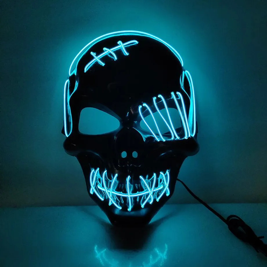 LED cosplay maska - lebka