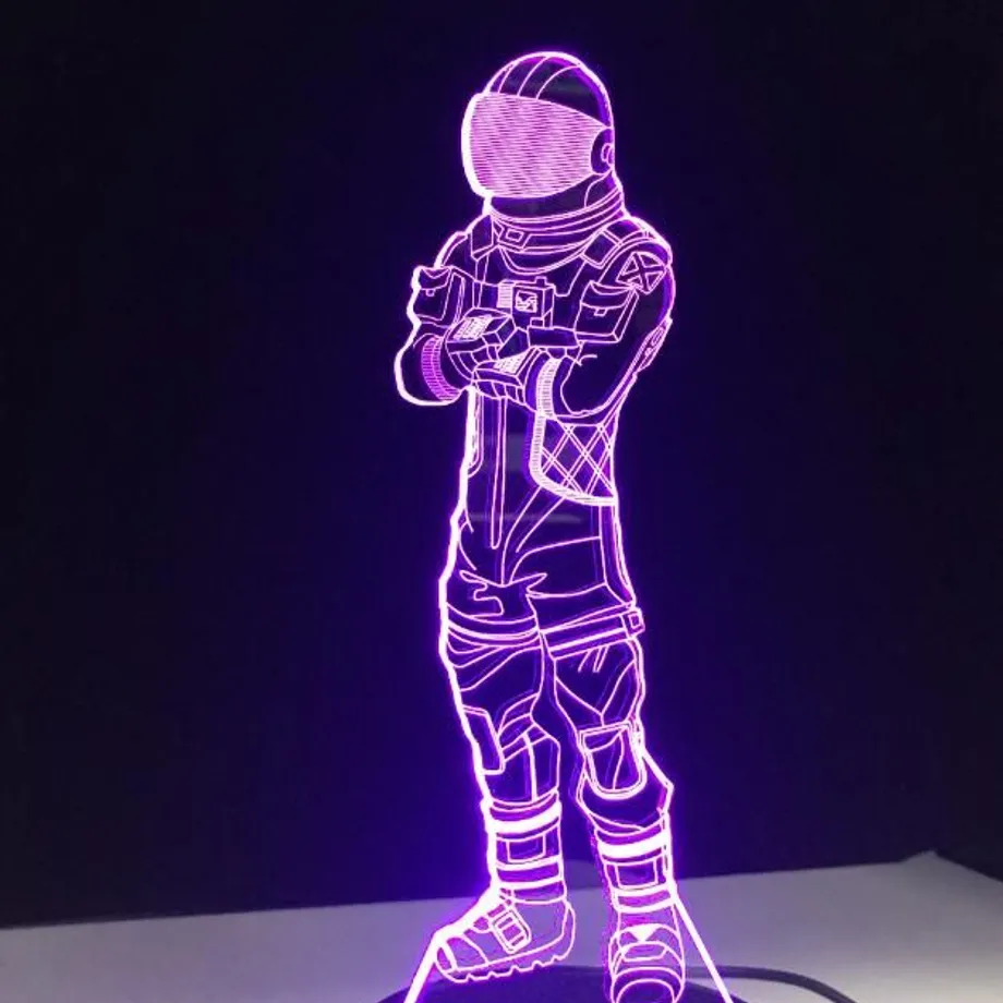 Krásná stolní 3D lampa Fortnite