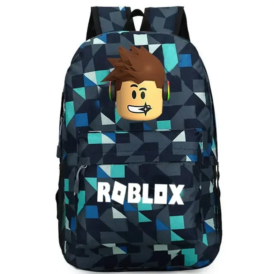 Dětský barevný školní batoh v různých provedeních s motivy hry Roblox