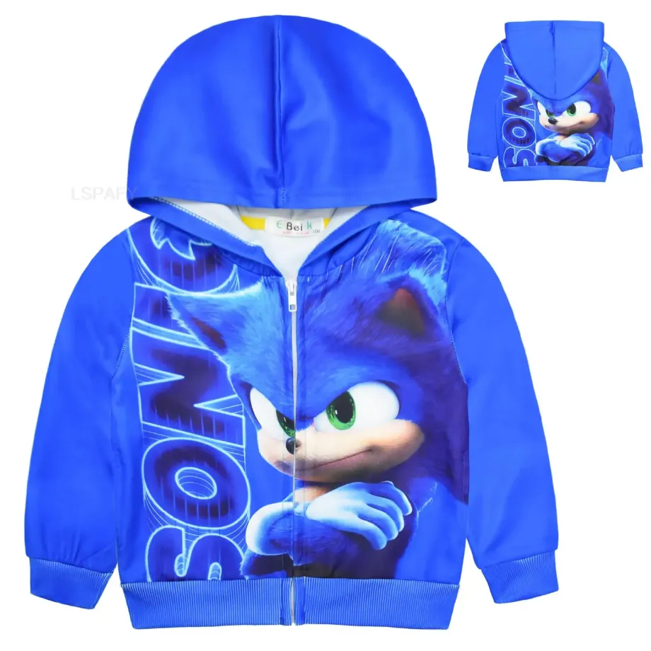 Dětská lehká mikina s motivem oblíbeného ježka Sonic