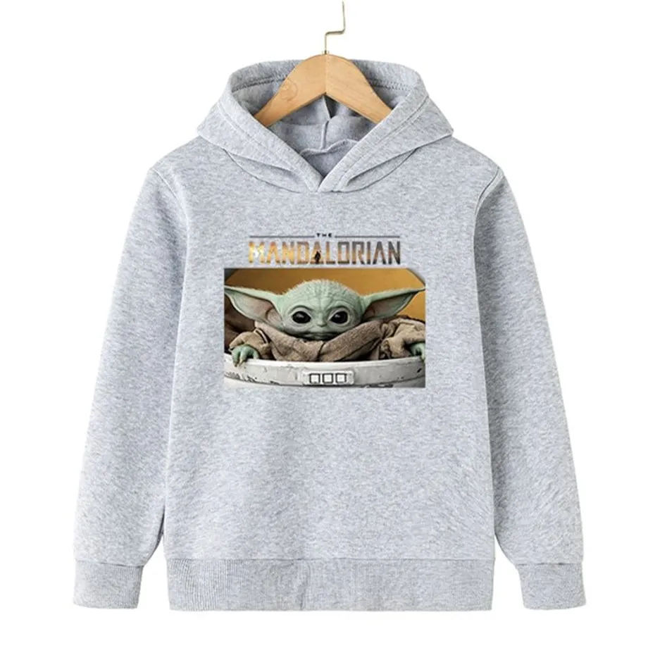 Dětská trendy klokánková mikina Baby Yoda