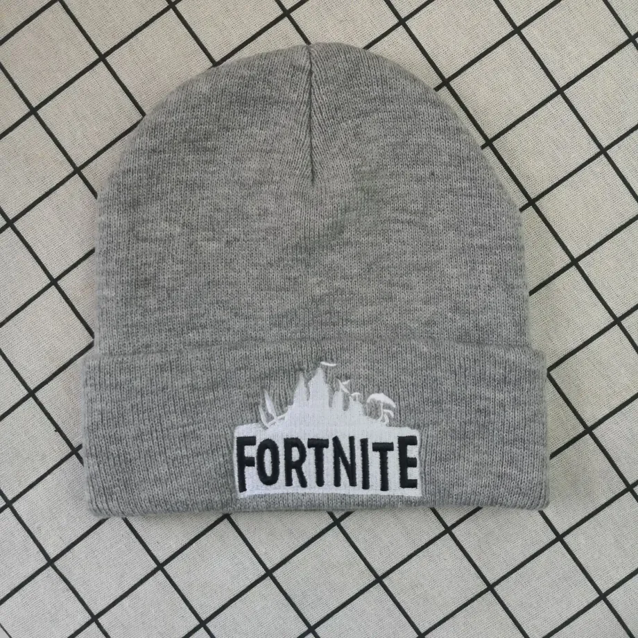 Unisex pletená čepice s nápisem ze hry Fortnite