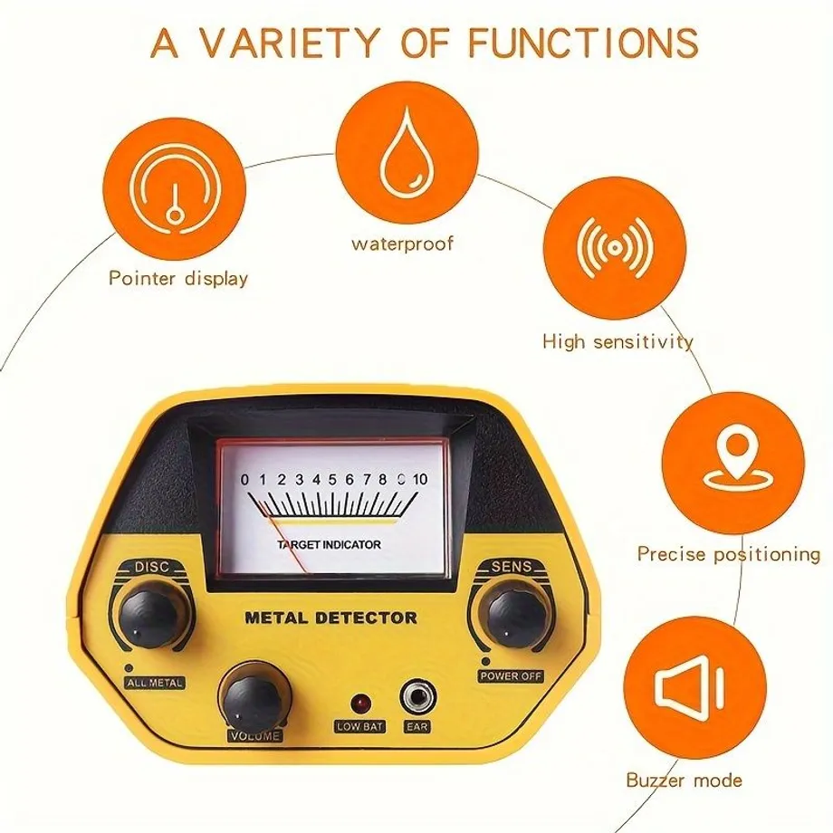 Hledač pokladů pro dospělé: Profesionální detektor kovů, voděodolný, s vysokou přesností - Objevte skryté bohatství