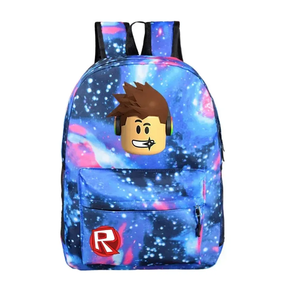 Dětský barevný školní batoh v různých provedeních s motivy hry Roblox