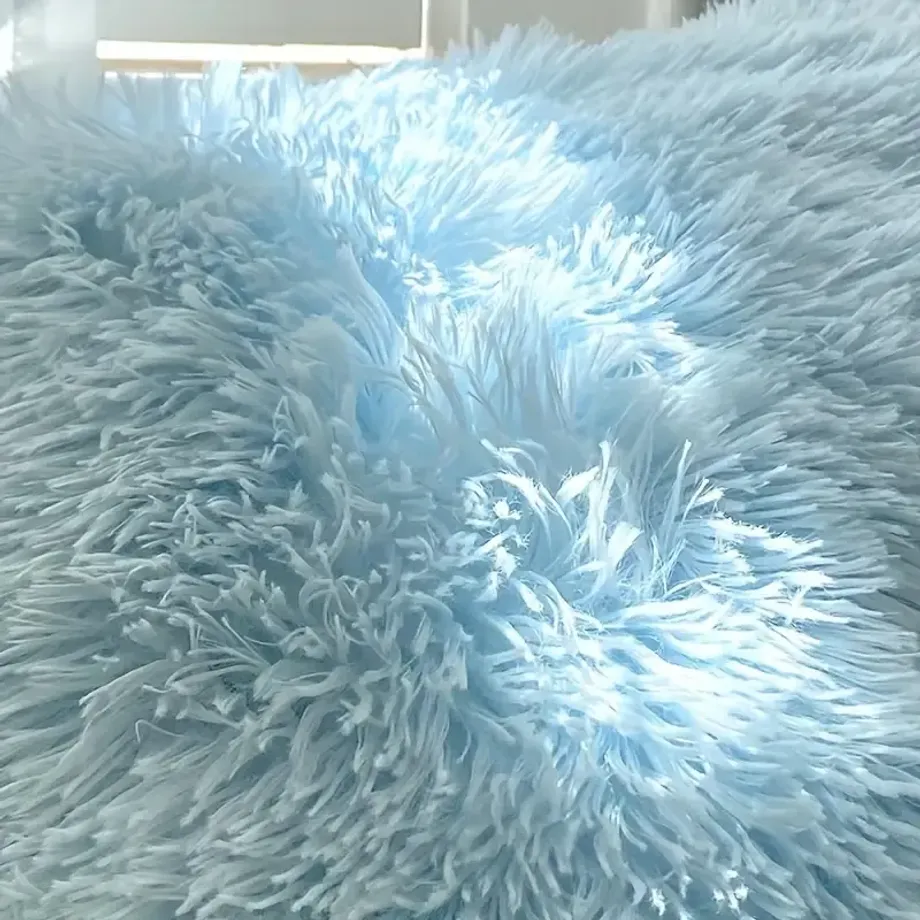 4ks Faux Fur Plush Duvet Cover Set (1*Plochý List + 1*Přikrývka + 2*Povlak Na Polštář, Bez Jádra)