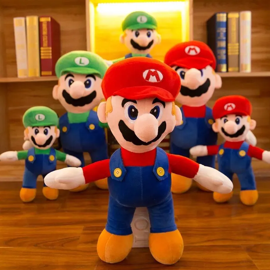 Plyšové hračky Super Mario Bros. Mario a Luigi - měkké hračky pro děti - ideální dárek na Vánoce nebo k narozeninám