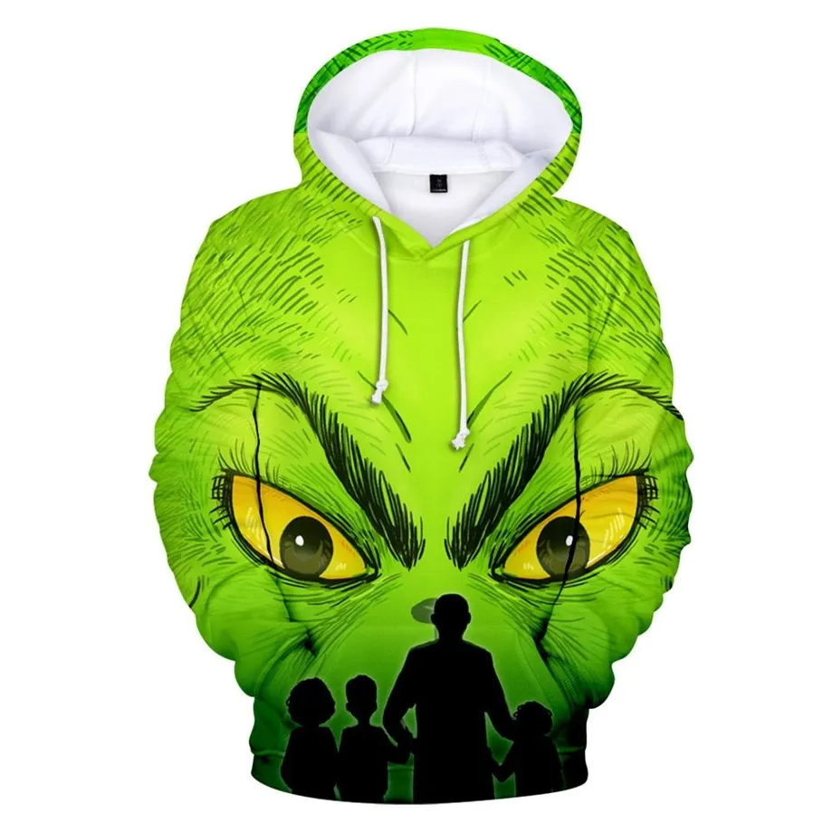 Unisex stylová mikina Grinch s kapucí aba216908a 4xl