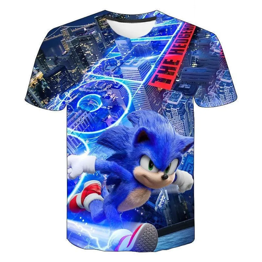 Cool tričko s krátkým rukávem pro chlapce s potiskem Sonic