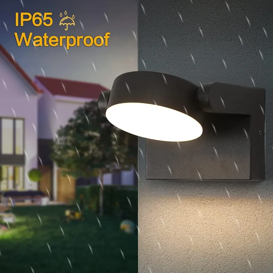 Led Outdoor Wall Light 360° Adjustable Rotatable - Temu Czech Republic