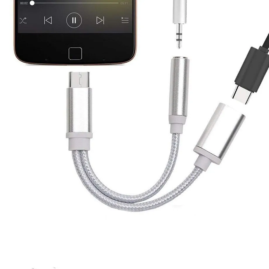 Adaptér USB-C na 3,5mm jack / USB-C