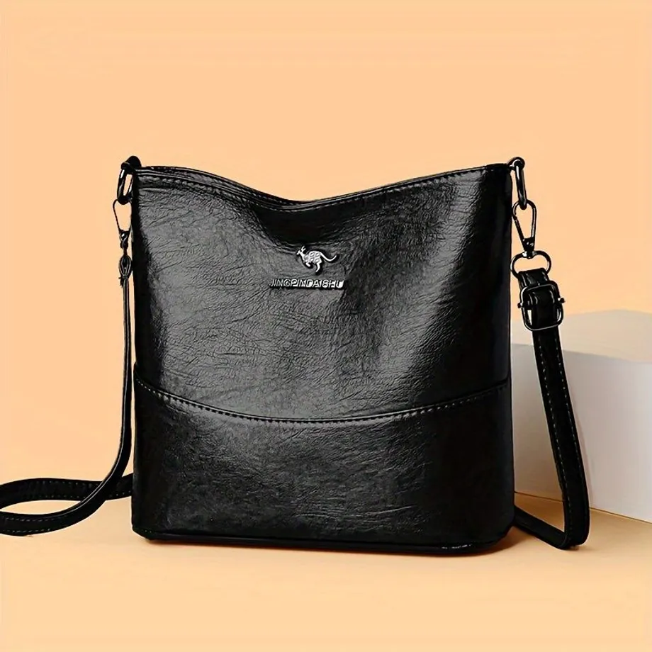 Stylová crossbody kabelka s vintage nádechem pro ženy - měkká umělá kůže