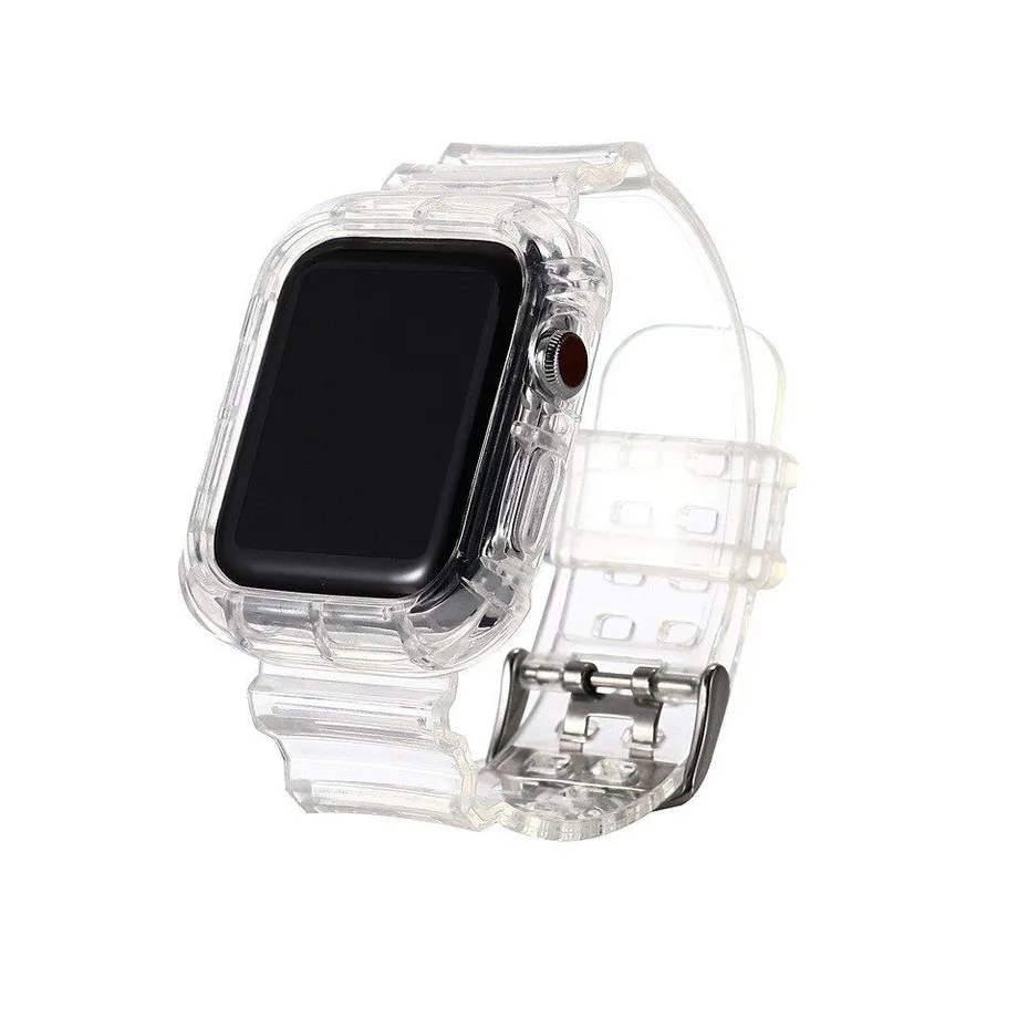 Ochranný transparentní řemínek s pouzdrem pro Apple Watch hodinky