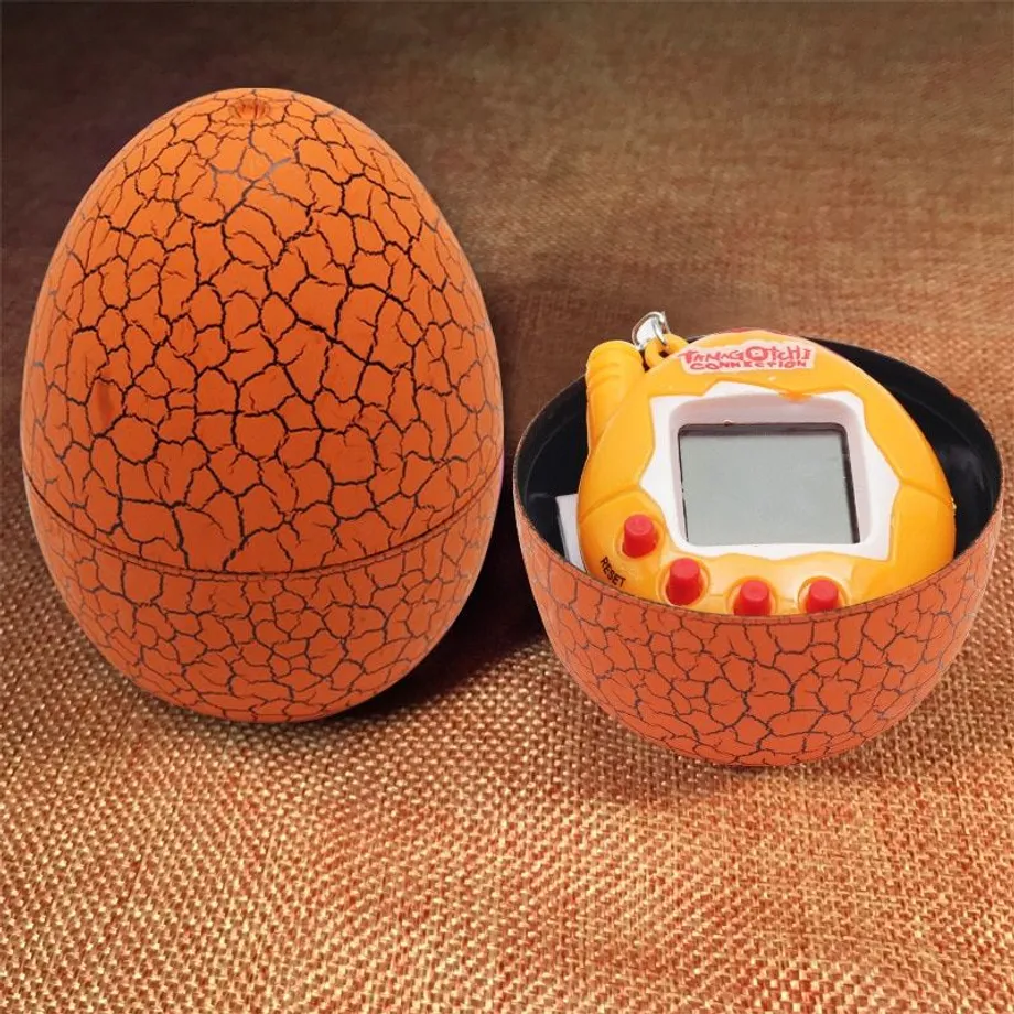 Dětská retro hračka Tamagotchi v dinosauřím vejci