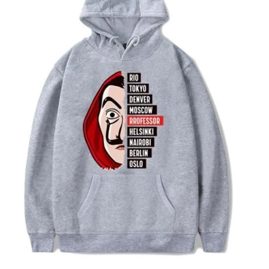 Unisex mikina Money Heist (La Casa De Papel) dmgrey615 xxl