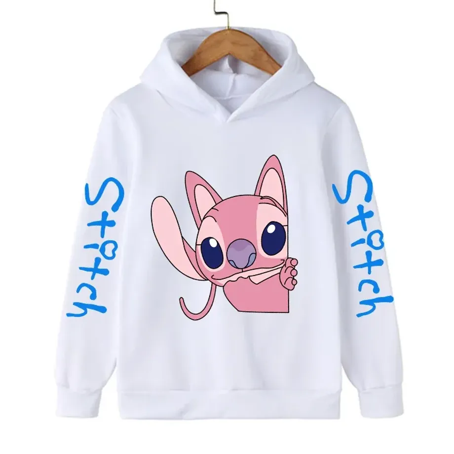 Dětská mikina s kapucí a roztomilým potiskem Stitch