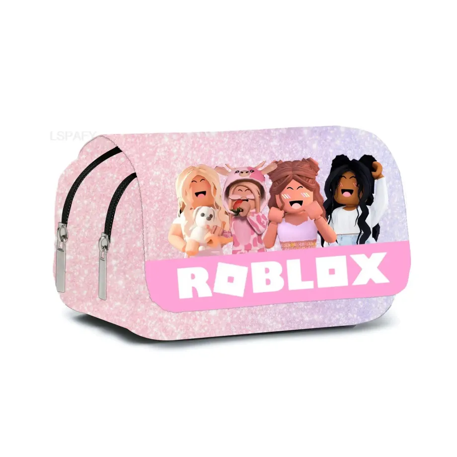 Dětský dvoukomorový penál na školní potřeby s motivem Roblox