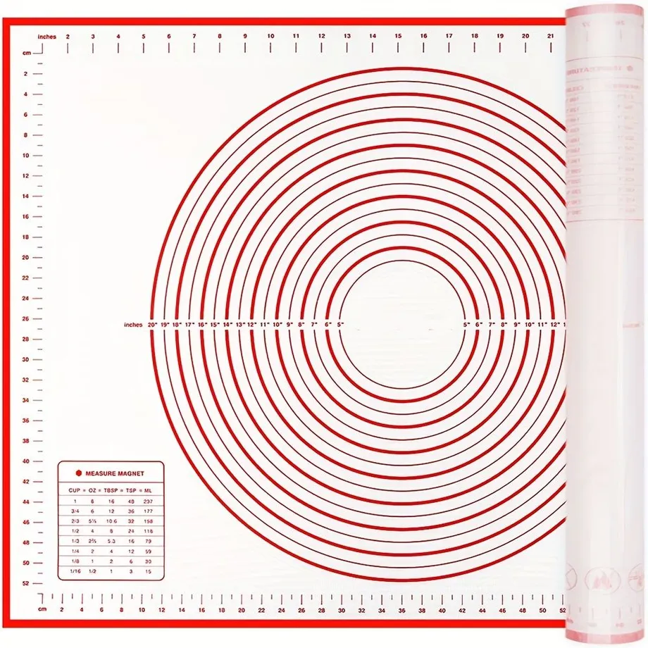 1ks Extra velká silikonová podložka na pečení a válení: Multifunkční protiskluzné těsto