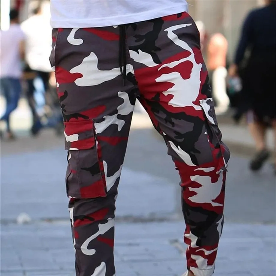 Pánské trendy maskáčové jogger kalhoty Henry