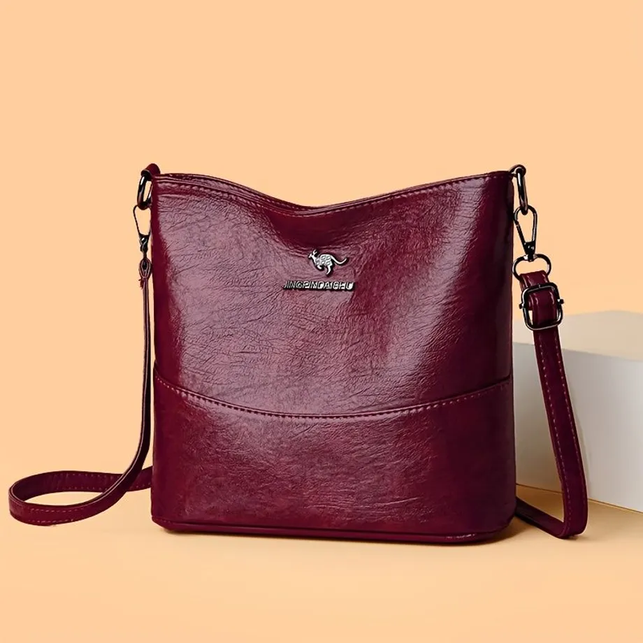 Stylová crossbody kabelka s vintage nádechem pro ženy - měkká umělá kůže