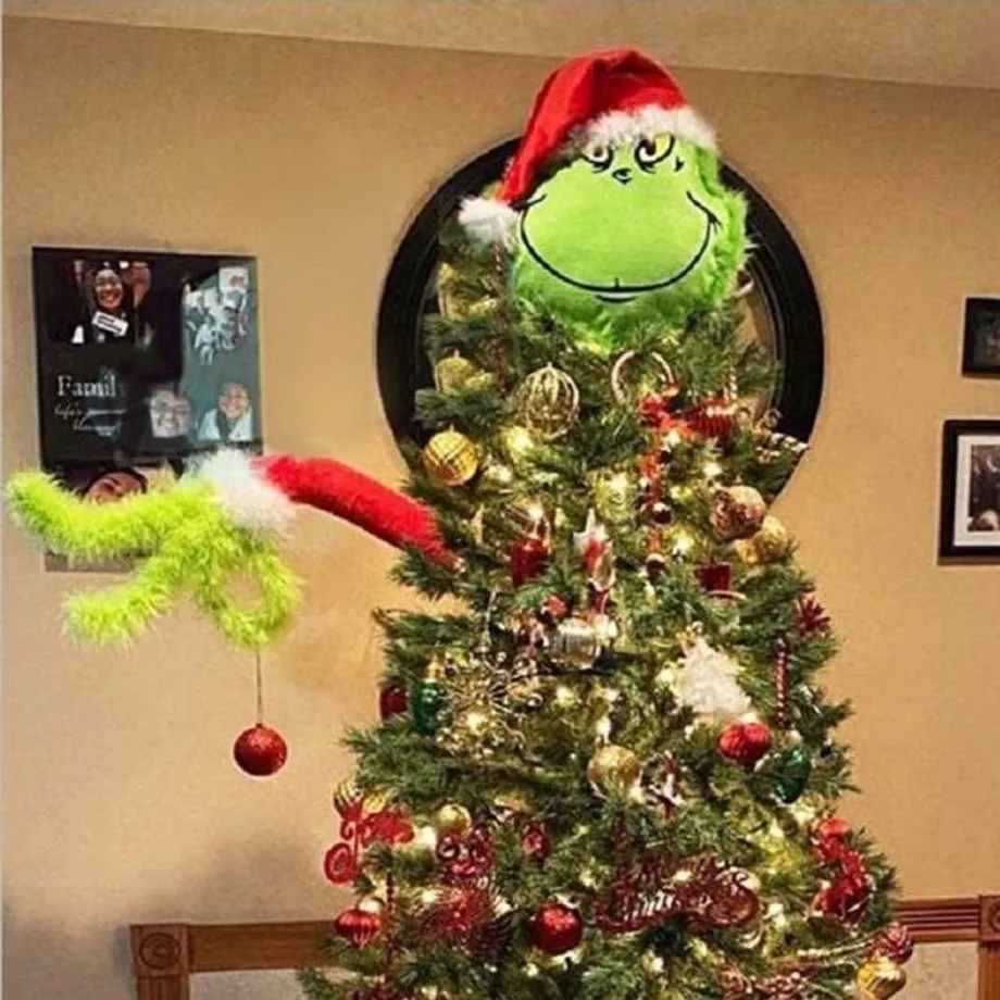 Vtipná plyšová Vánoční dekorace Grinch