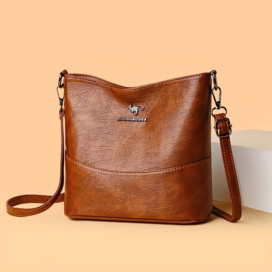 Stylová crossbody kabelka s vintage nádechem pro ženy - měkká umělá kůže