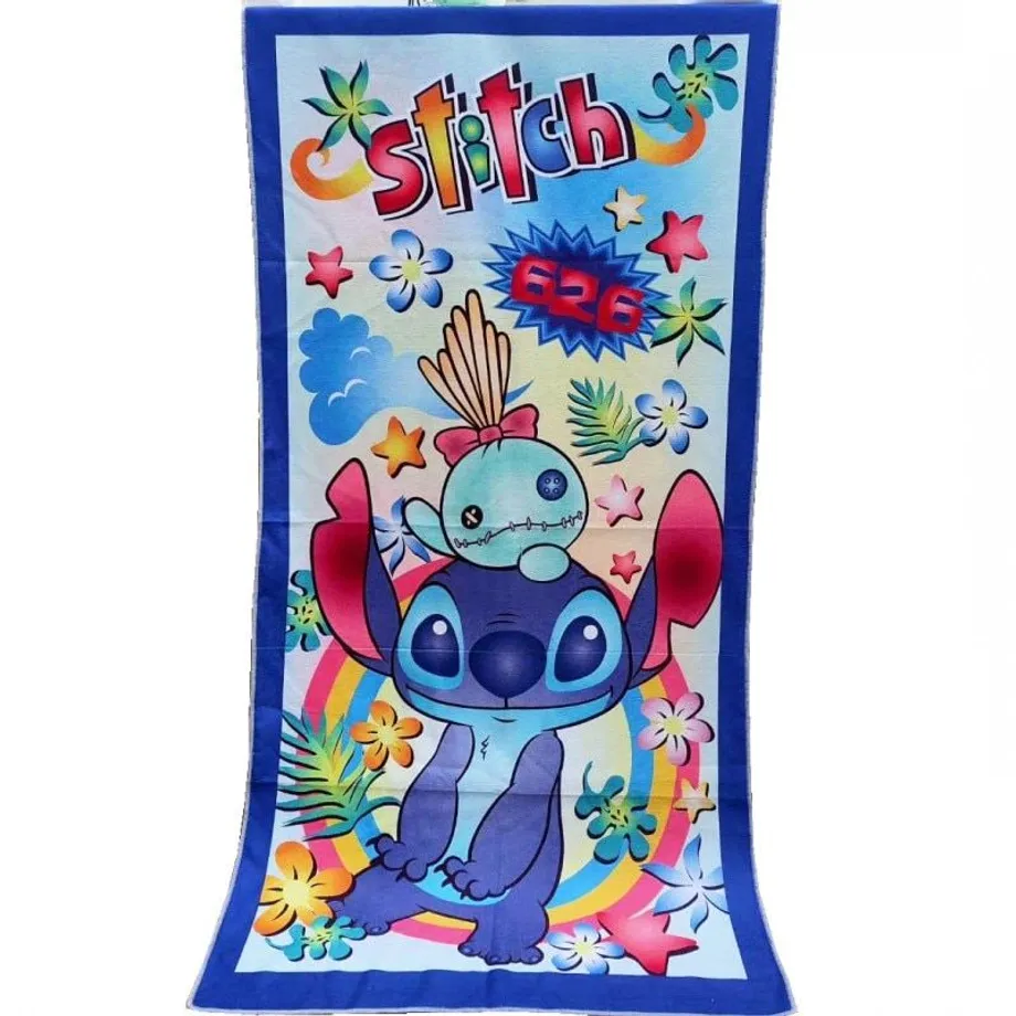 Dětská plážová osuška s úžasnými potisky Stitch postaviček 12