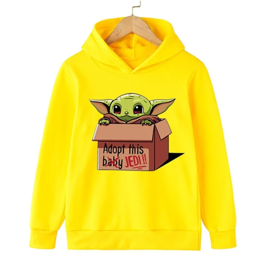 Dětská trendy klokánková mikina Baby Yoda