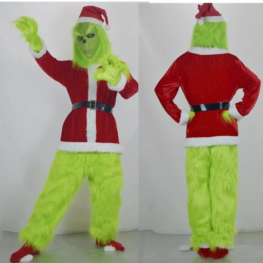 Trendy unisex cosplay kostým v provedení Grinch