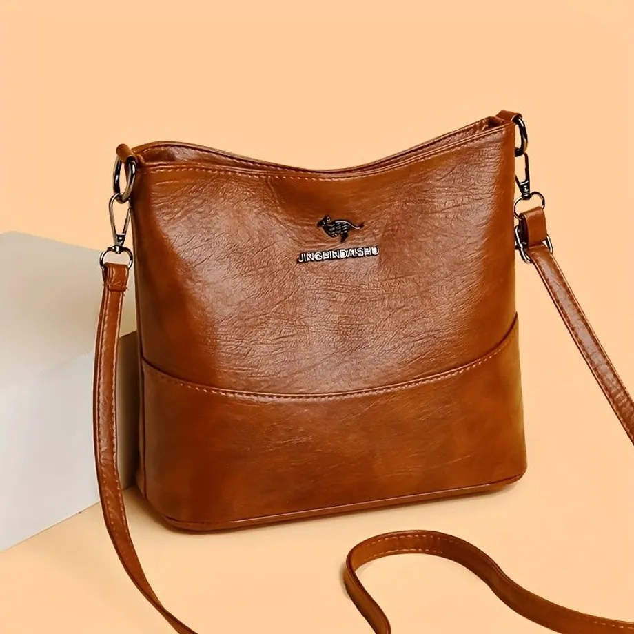 Stylová crossbody kabelka s vintage nádechem pro ženy - měkká umělá kůže