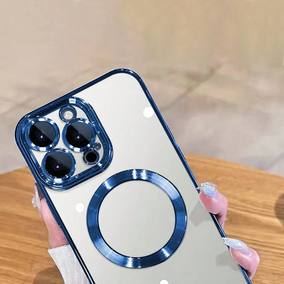 Magnetický průhledný klasický kryt pro iPhone