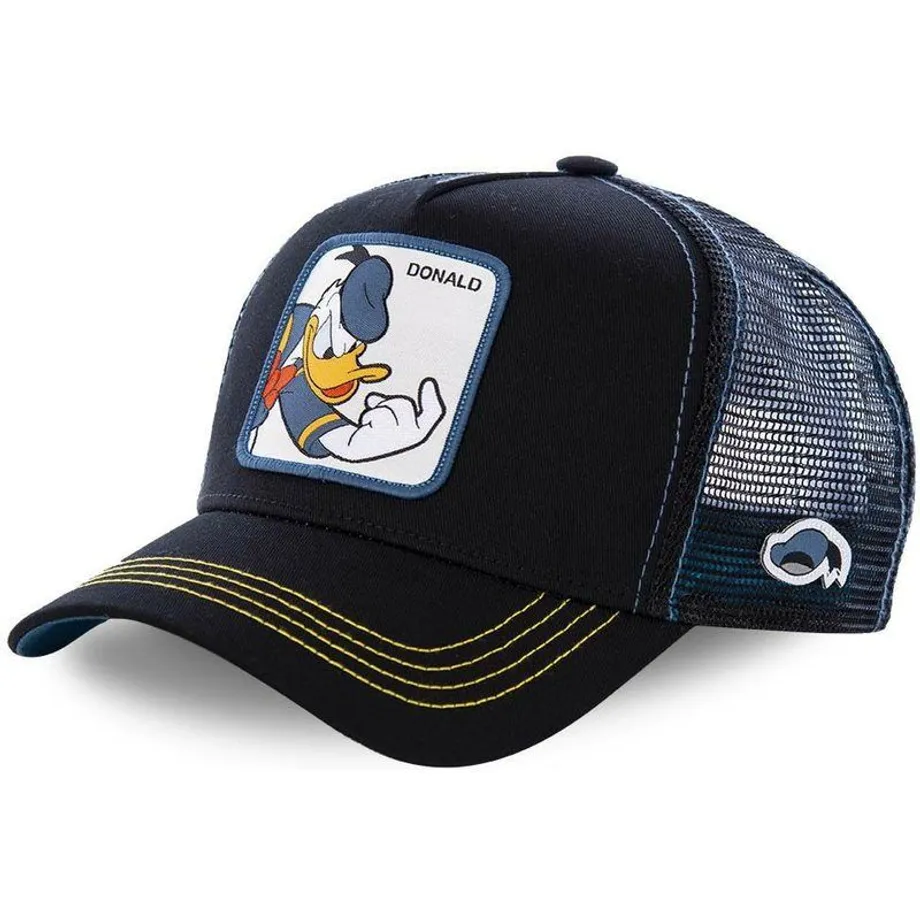 Unisex baseballová kšiltovka s motivy animovaných postaviček DONALD DUCK BLACK