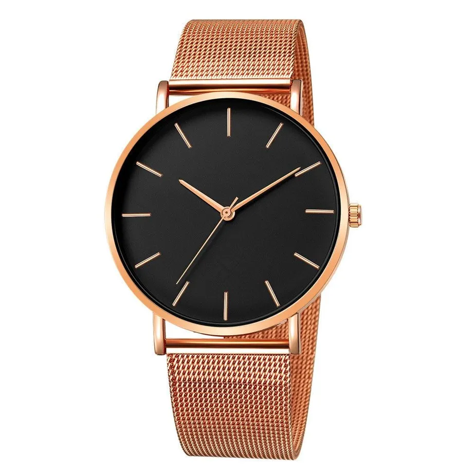 Dámské hodinky Stainless 09-RoseGold-Black