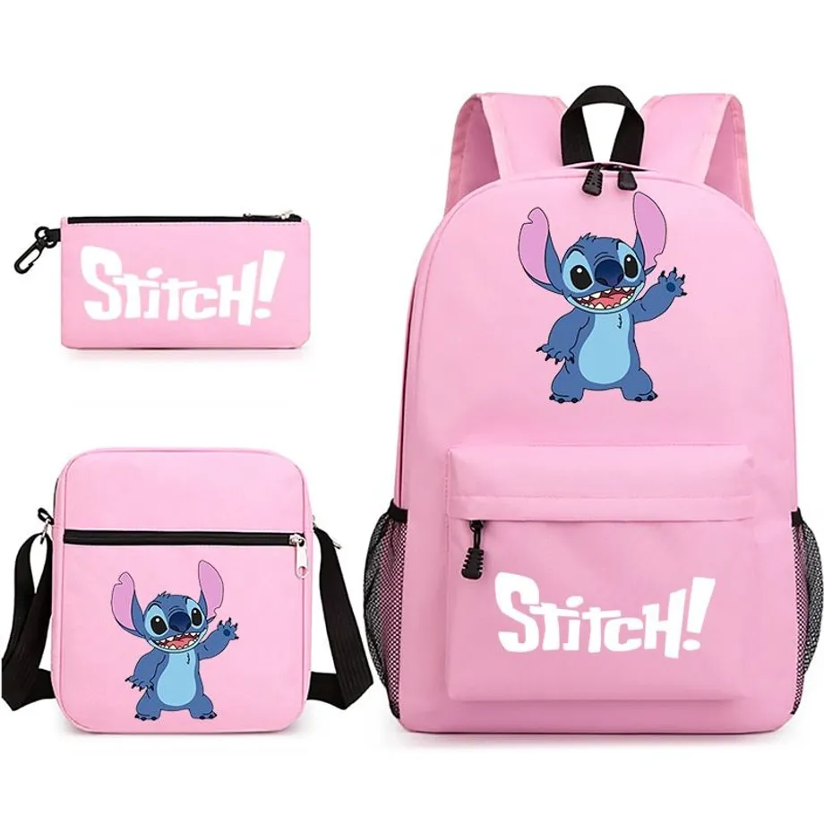 Set školních potřeb Stitch - Batoh a penál + taška přes rameno