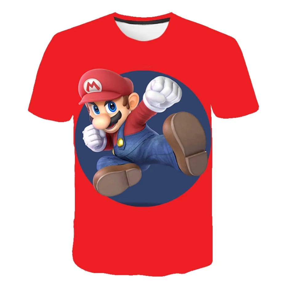 Krásné dětské tričko s 3D potiskem Mario