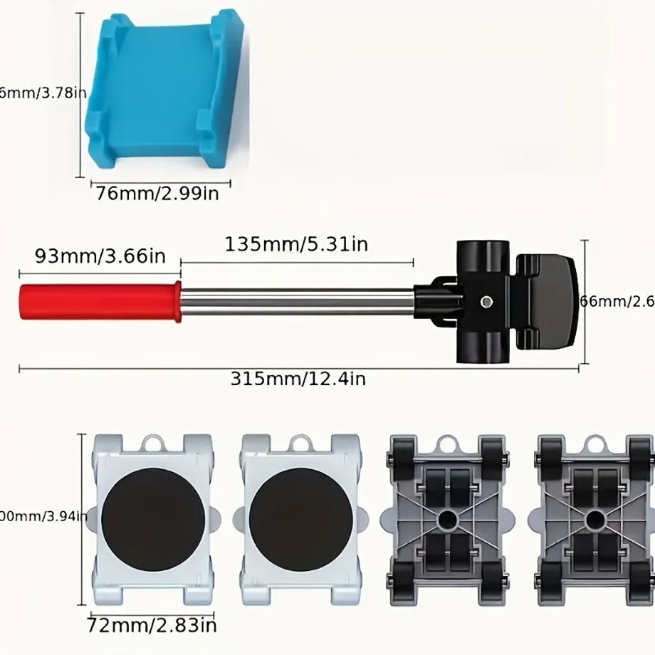 8ks Pohodlné Stěhovací Nástroje Pro Těžké Domácí Spotřebiče, Jako Jsou Válečky, Pračky, Ledničky Atd