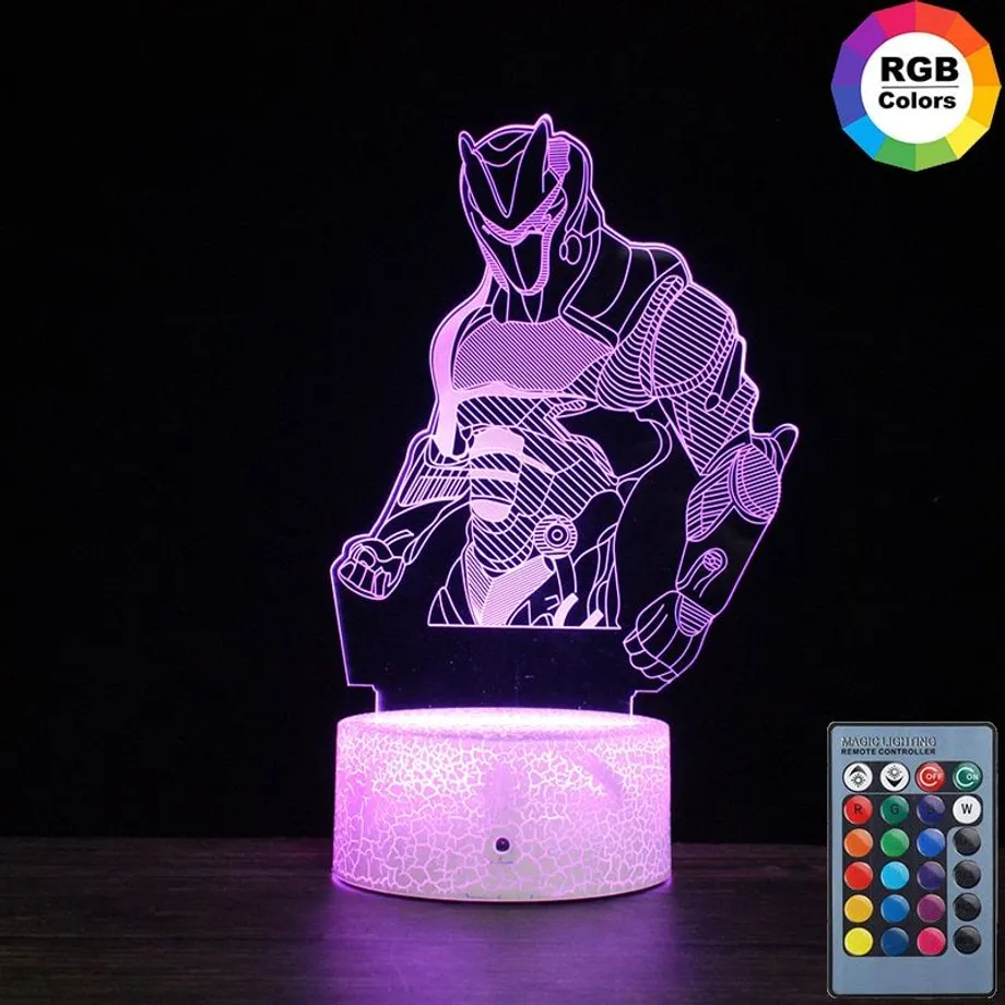 Barevná LED 3D lampa Fortnite